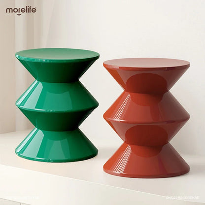 Nordic Stools Ottomans Shoe Changing Stool Small Bench Modern Minimalist Plastic Creative Round Coffee Tables Furniture WHCL+