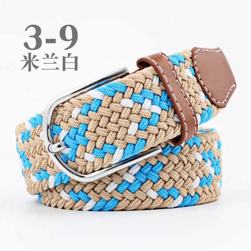 Stretch Woven Belt Unisex Canvas Belts Fashion Casual Student Belt Women Cinturon Male Waistband 105cm