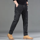 Fashion Print Six-Pocket Jeans Small Straight Cut Style Men's Casual Comfortable Fit Clothing