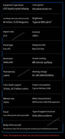 Kuycon Q34W 34-inch 4k165hz monitor e-sports gaming ultra-clear laptop desktop external mirror screen new original