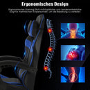 Massage Gaming Chair,Computer Chair with Footrest and Lumbar Support, Height Adjustable Gaming Chair with 360°-Swivel Seat and