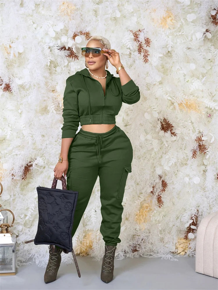 Wmstar roupas de duas peças para mulheres esporte terno combinando agasalho casual topo e calças define roupas outono atacado dropshipping