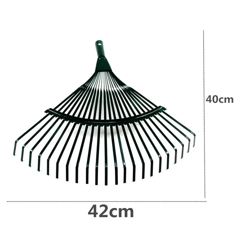 Realmote Rake 22 Toothed Rake Dead Leaf Rake Steel Wire Garden Gardening Tools Agriculture