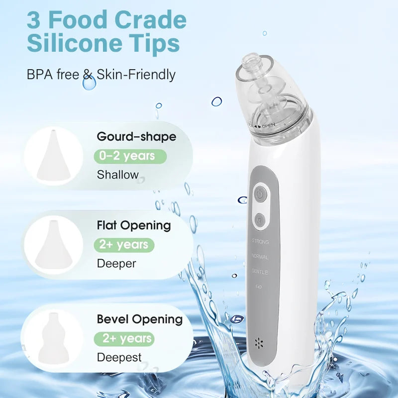 2025 New Pattern Baby Electric Nasal Aspirator, Charging Version, Newborn Baby Nasal Aspirator Sucks Out Mucus to Prevent Nasal Congestion