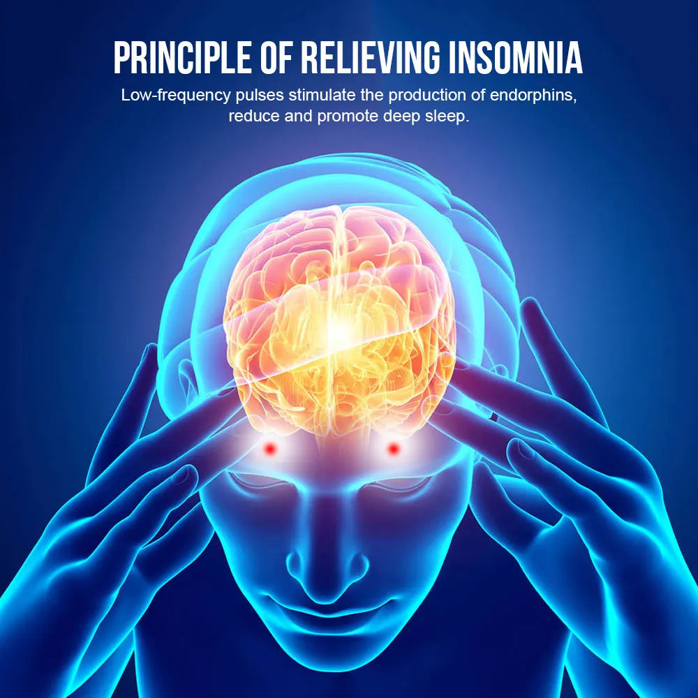 Masajeador de cabeza eléctrico para aliviar el dolor de cabeza y la migraña. Terapia para aliviar el insomnio y la migraña. Máquina de recarga para la relajación de la cabeza. Cuidado de la salud.