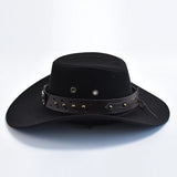 Artificial Suede Western Cowboy Hats Vintage Wide Brim Gentleman Cowgirl Jazz Hat Holiday Party Cosplay Hat