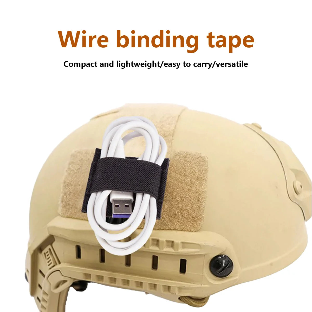 Tactical Headset Wire Harness Strap Elastic Organizer Headset Wire Harness Hook Loop Sticker Helmet Vest Accessories