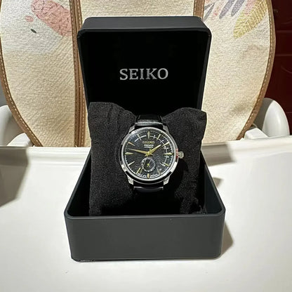 SEIKO Exquisite Dial Men's Watch Quartz Movement Creative Four Needle Dial High Quality Comfortable Fine Leather Multifunctional