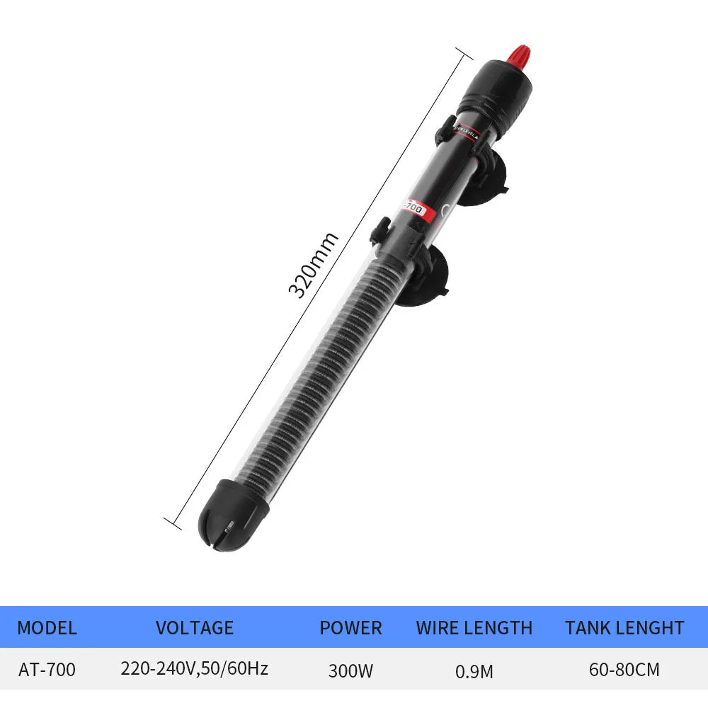 AC220-240V, 50HZ AT700 Fish Tank Thermostat Automatic Constant Temperature Heating Rod 25w 50w 100w 200w 300w Glass Heating Rod