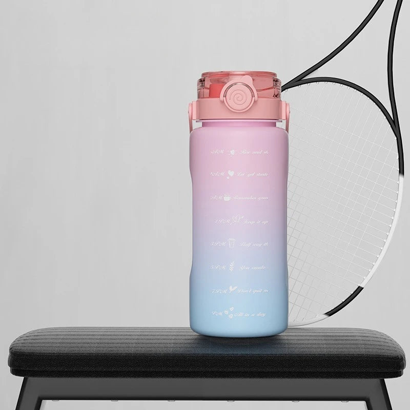1.5L-2L Summer Large Capacity Kettle, Double Drinking Cup, Outdoor Sports Fitness Water Bottle, Straw Cup Drinking Utensils