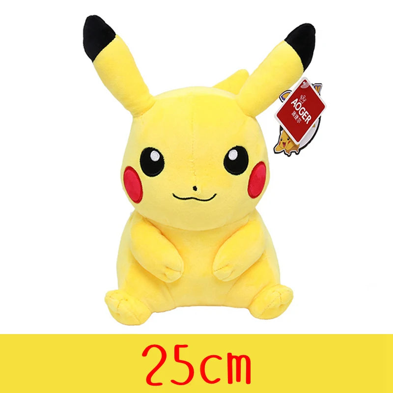 Peluche de Pokémon de alta calidad con etiqueta, dibujo animado de Pikachu, Charmander, Squirtle, Bulbasaur, muñeco de peluche, regalo para niños.