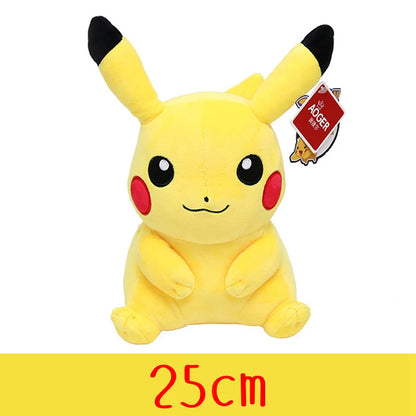 Peluche de Pokémon de alta calidad con etiqueta, dibujo animado de Pikachu, Charmander, Squirtle, Bulbasaur, muñeco de peluche, regalo para niños.