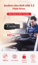 SanDisk USB 3.2 USB Flash Drive 64GB Pen Drive Memory Stick CZ410 Black U Disk Mini Pendrive