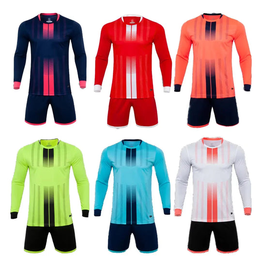 Adult Kid Soccer Jersey Customize Long Sleeved Football Uniform Shirt Futsal Sportswear Training Tracksuit Sports Clothes Outfit