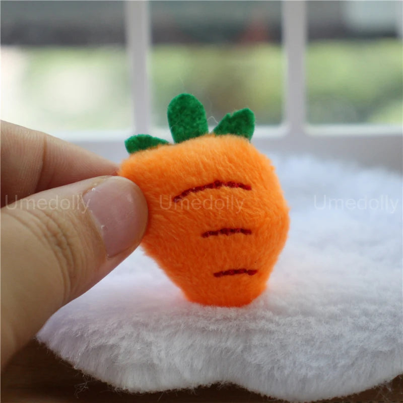 1/6 or 1/12 Scale Miniature Dollhouse Bear Rabbit Plush Toy Mini Kids Room Decor for OB11 Blyth Doll Accessories