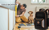 Mochila para herramientas con 75 bolsillos y presillas, resistente, organizador de herramientas/portaherramientas HVAC para electricistas/trabajos de construcción