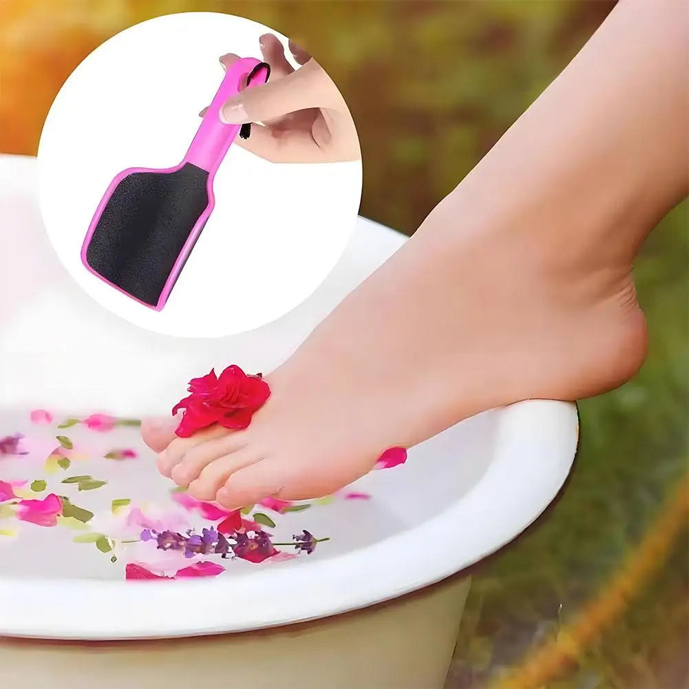 Lima curva para pies, removedor de callos y piel muerta, lima profesional de pedicura de doble cara, lijadora y depuradora en forma de U.