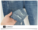 XL-6XL Plus Size jeans for Women Mom Jeans Woman Elastic High Waist Blue BaggyJeans Denim Ripped Jeans Female Harem Pants