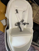 Baby Stroller 3in1,Luxury Baby Carriage with Car Seat,Eggshell Newborn Stroller Leather High Landscape PU leather