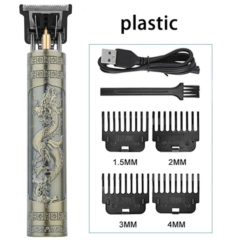 T9 LCD Electric Hair Trimmer Oil Shaving Head Electric Clipper Engraving Electric Clipper Hair Precision Trimmer for Men Care