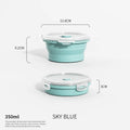 Collapsible Food Storage Containers Silicone Lunch Box with Lid Food Bowls Kitchen Stackable Lunch Box for Pantry Freezer Safe