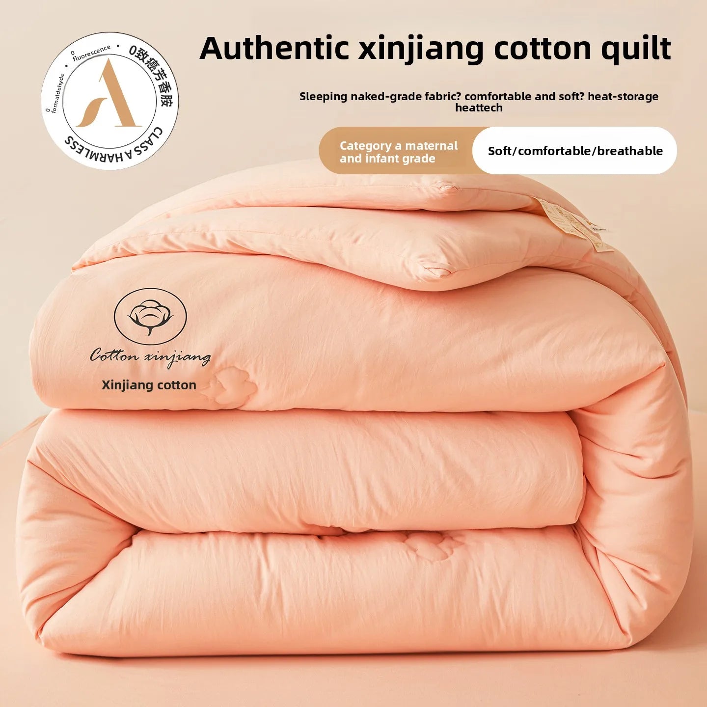 100% Cotton Filled Super Soft Autumn Winter Quilt Lightweight Fluffy Warm Duvets Core Grade A Comfort Quilted Double Comforter