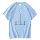 Summer Men's High Quality 100% Cotton Cool Funny Astronaut Print Casual Loose O-neck for Men T-shirt Male T-shirt Hip Hop Tee