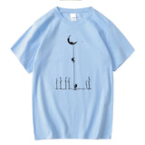 Summer Men's High Quality 100% Cotton Cool Funny Astronaut Print Casual Loose O-neck for Men T-shirt Male T-shirt Hip Hop Tee