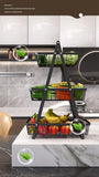Double Layer Multifunctional Storage Basket, Desktop Shelf, Snack And Fruit Storage Table, With Two Layers Of Storage On Top