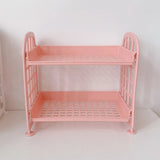 Desktop Stationery Rack Storage Holder Multi-Functional Plastic Shelf Makeup Organizer Office Dormitory Desk Organizer Shelf