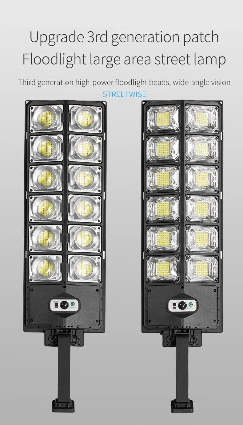 7700LM Solar Led Light Outdoor Most Powerful Outdor Solar Lamp 720 LED 3Mode Remote Control Waterproof Light Garden Street Lamp