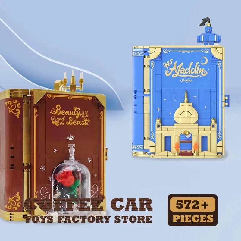 Dream Princess 3D Storybook Building Blocks Books Anime Film MOC Bricks Toys Cute Fairy Tales Model Children Girl Birthday Gifts