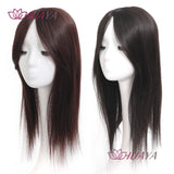 Aplique de cabelo Topper HUAYA volume e franja natural com 3 clipes cabelo liso sintético