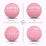 Women's Basketball Size 5, 6, 7 Pink Official Competition Children's Basketball Indoor Outdoor Standard Ball PU Non-slip Wear-resistant