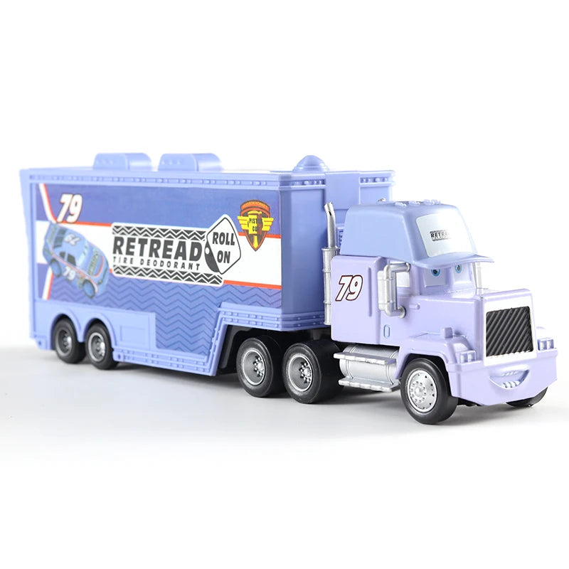 Disney Pixar Cars 2 3 Toys Lightning McQueen Truck Jackson Storm Uncle Mack 1:55 Diecast lorry trailer Model Child kids Gift