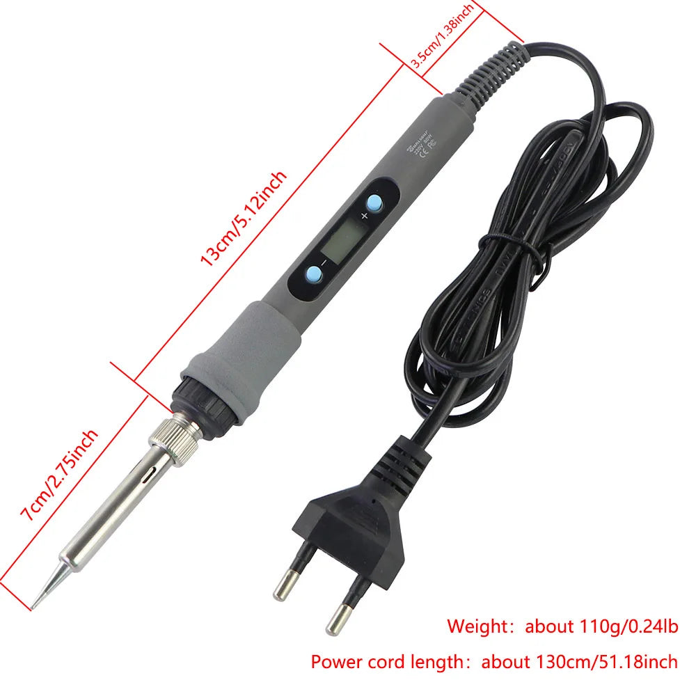 60W/80W Electric Soldering Iron Adjustable Temperature Digital Display Electronic Welding Repair Tools With Solder Tin Iron Tips