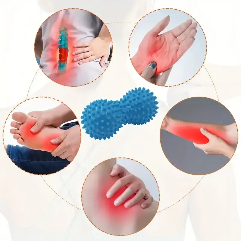 Peanut Massage Spiky Ball para Plantar Fast, treinamento, dor muscular, estresse, massageador para os pés, rolo de relaxamento, bolas miofasciais, 1pc