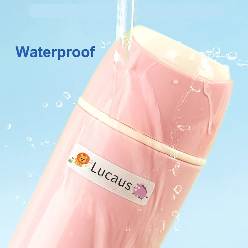 Personalized School Stickers Custom Name Labels for Kids Bottles & Pens & Cups- Waterproof Removable Durable Stationery Decals