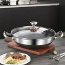 32cm 304 Stainless Steel Frying Pan Food Grade Non Stick Pan Honeycomb Pot Bottom Induction Cooker Gas Stove General Wok