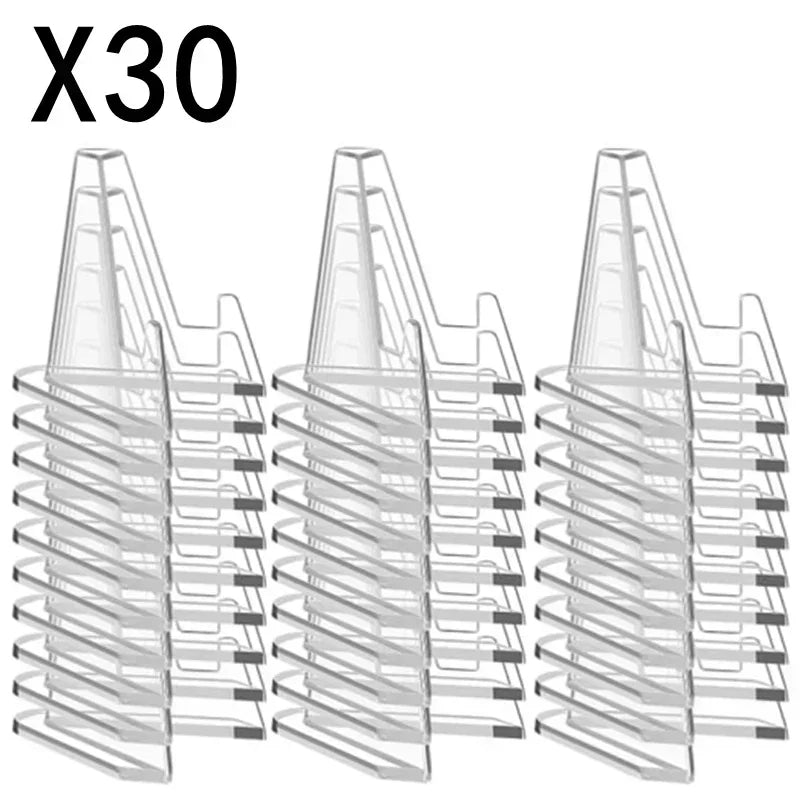 1-30Pcs Clear Acrylic Coin Display Stand Holders Small Easel Rack Trading Card Holder Support For Kpop Idol Card Organizer