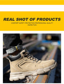 Steel Toe Boots for Men Lightweight Slip Resistant Construction Work Boots Indestructible Men's Safety Shoes Outdoor Boots