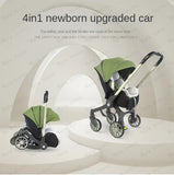 EU STOCK 4in1 baby stroller two-way Multifunctional newborn baby stroller 3in1 Foldable Basket type seat Lightweight Travel Pram