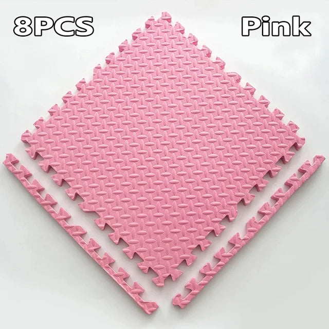 EVA Leaf Grain Floor Mats, Proteção de Ginásio Esportivo, Tapetes de Emenda Antiderrapantes, Thicken Shock Room Workout, Yoga Fitness, 30x30cm, 16Pcs
