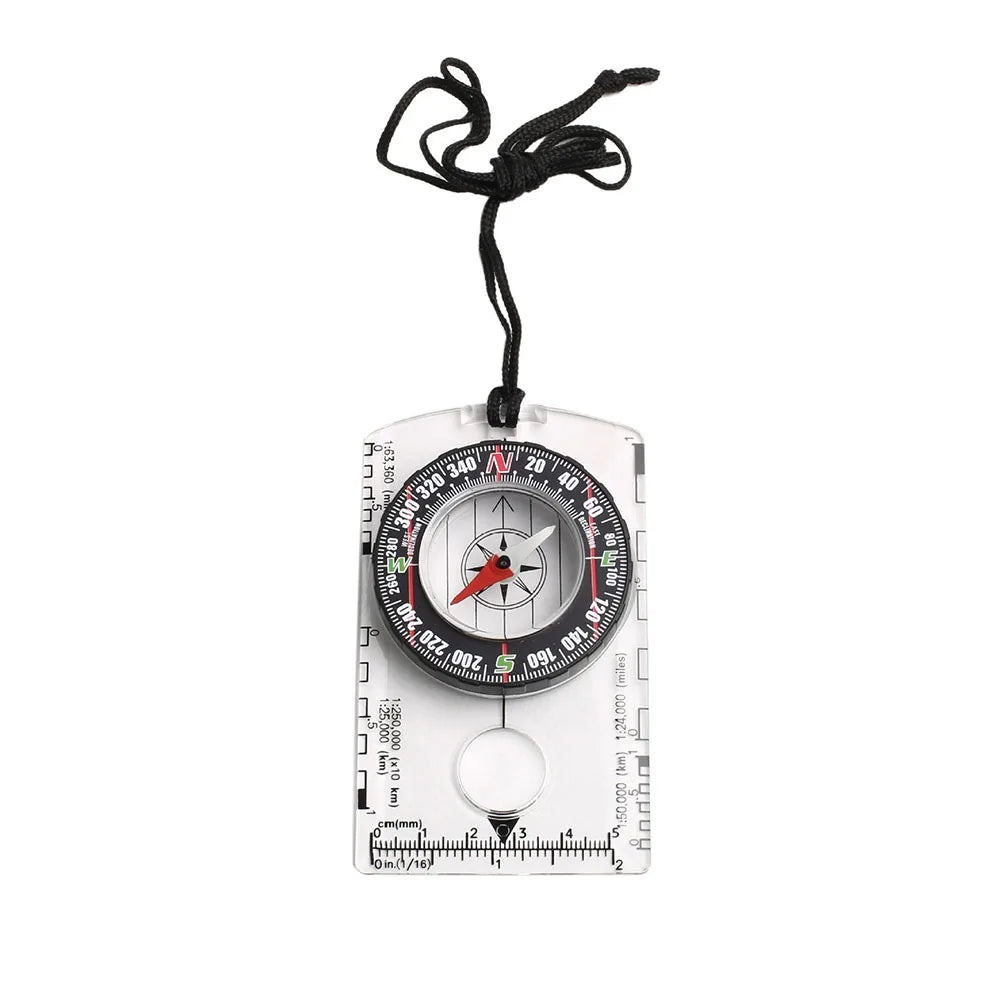 Brújula de orientación impermeable para lectura de mapas, brújula de placa base para actividades al aire libre, senderismo, caza, navegación, acampada, equipo de supervivencia.