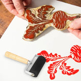 Rodillo de goma profesional Brayer para pintura con tinta, rodillo para grabado, proyectos de arte y manualidades, herramienta de estampado con tinta, rodillo de pintura #W0