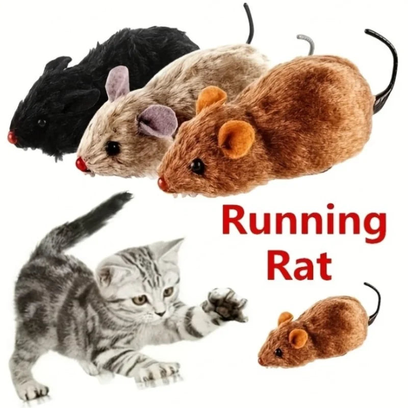 Cat Toy Clockwork Simulation Mouse, Battery-Free Durable Indoor Cats Get High, Relieve Boredom, Interactive Plush Toys, Pet Supplies