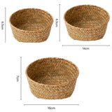 Imitation Rattan Rattan Storage Baskets Sundries Organizer Home Desktop Decoration Kitchen Storage Basket Vegetable Fruit