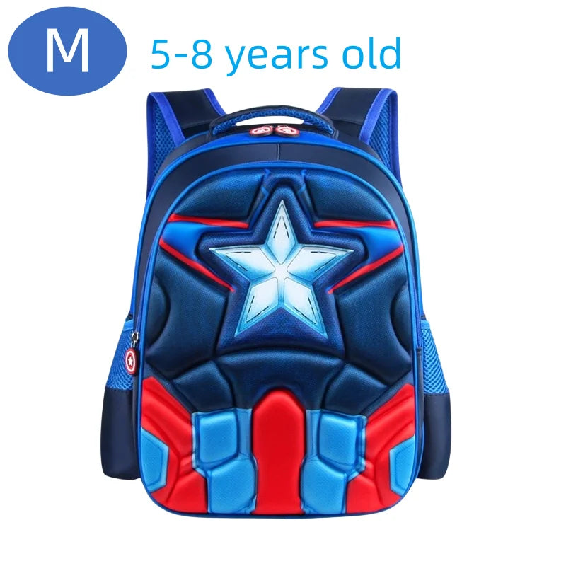 3D five-pointed star children's backpack, nylon waterproof fabric, light-weight children's backpack
