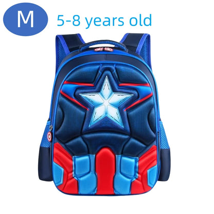 3D five-pointed star children's backpack, nylon waterproof fabric, light-weight children's backpack