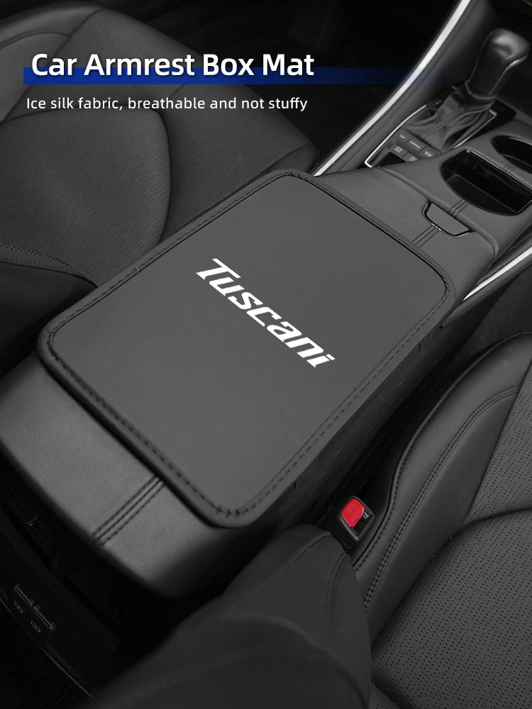 Car Armrest Mat Arm Rest Protection Cushion Interior Accessories For Hyundai Genesis Elantra Grand Santa Fe Palisade Equus